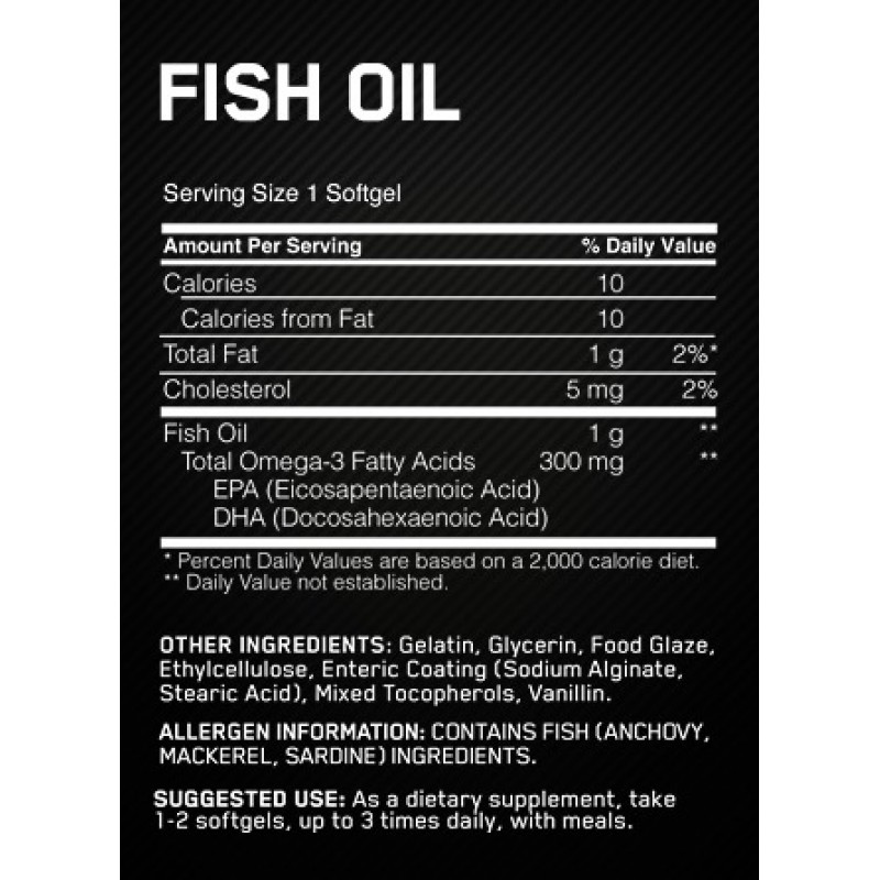 Optimum Nutrition Fish Oil 100cap foto